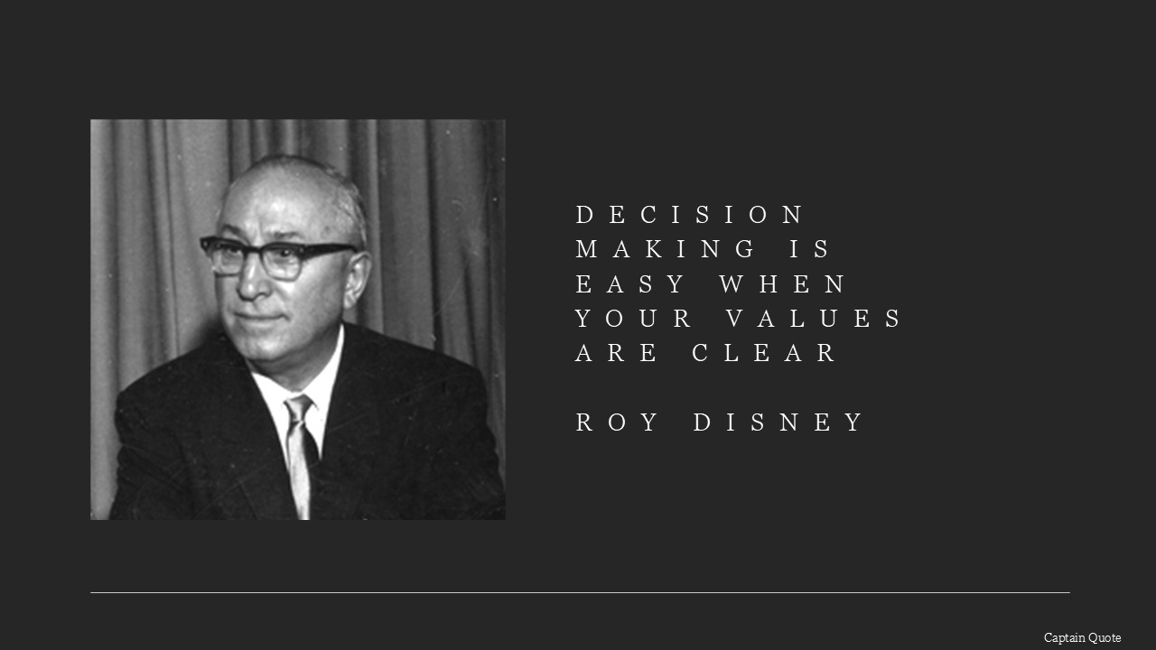 Disney Values are clear